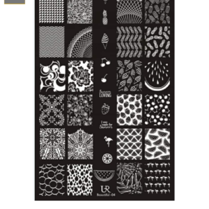 Placa de Stamping Rectangular Beautiful-04
