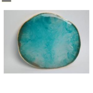 Base de Acrilico Redonda para Mezcla Turqueza