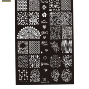 Placa de Stamping Rectangular Beautiful-10