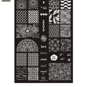 Placa de Stamping Rectangular Beautiful-19