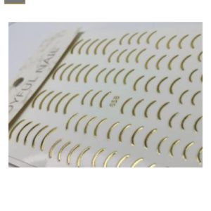 Sticker 3D Efecto Espejo Dorado 658 para Puntas