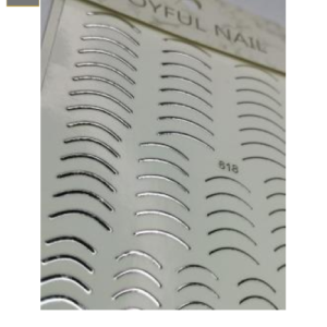 Sticker 3D Lineas Plateadas Jo554