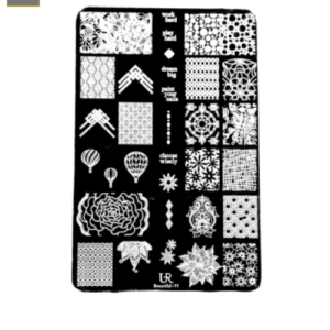 Placa de Stamping Rectangular Beautiful-11