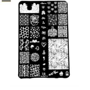 Placa de Stamping Rectangular Beautiful-14