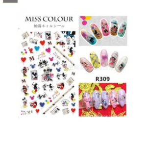 Sticker de GEL 3D para Uñas Letras Mickey Colores