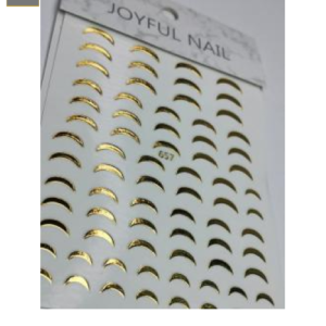 Sticker de GEL 3D Punta Dorada Gruesa