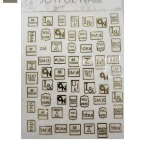 Sticker de GEL 3D para Uñas Mensajes Dorados