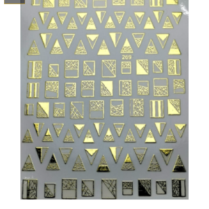 Sticker de GEL Figuras Geometricas Dorado