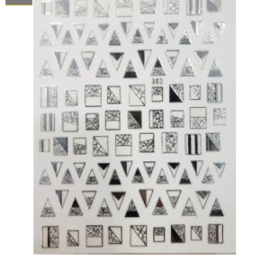 Sticker de GEL Figuras Geometricas Plateado 382