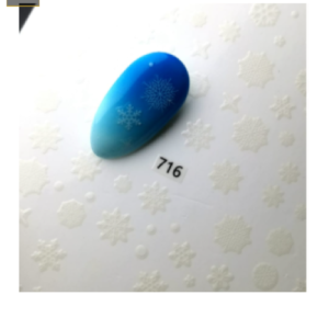 Sticker de GEL Copos de Nieve Blancas 716