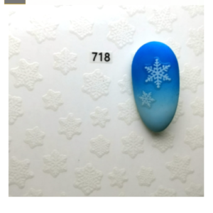 Sticker de GEL Navidad Copos de Nieve 718