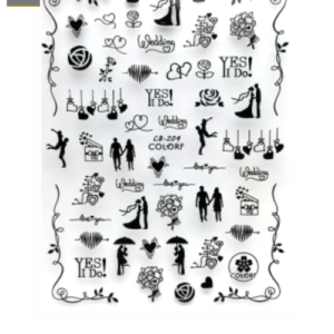 Sticker de GEL Figuras Pareja Cb204