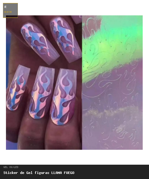 Sticker-de-GEL-Figuras-Llama-Fuego