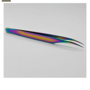 Pinza Cromada para Cejas Curva Cromada