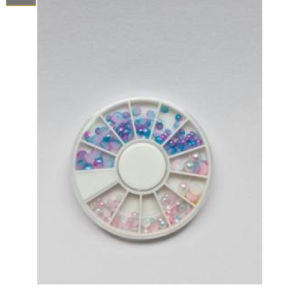 Carrusel Cristales Celeste y Blanco