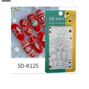 Sticker Corazones y Copos K125