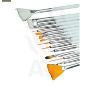 Kit de 15 Pinceles Blancos de Diseno Blanco