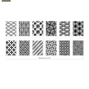Placa de Stamping Rectangular Beauty A-018