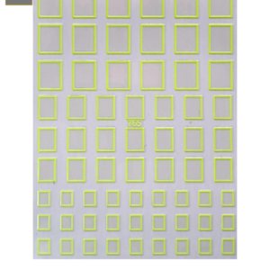 Sticker Cuadros Amarillo Neon 765