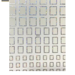 Sticker Cuadros Plateado Holografico 765