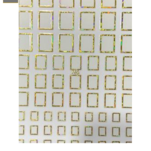 Sticker Cuadros Dorado Holografico 765