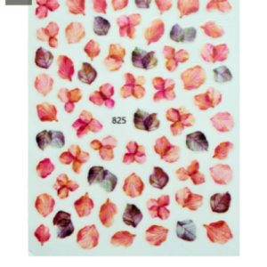 Sticker Flores Petalos y Hojas Rosa 825