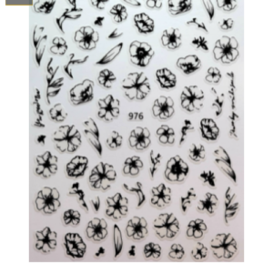 Sticker Rosas Negras 976