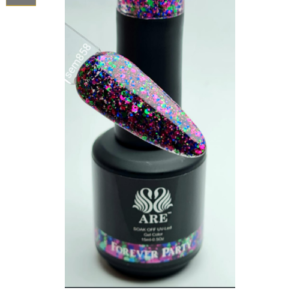 Semipermanente Rosado - Verde Glitter