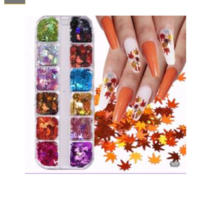 Caja Decorativa Hoja de Oro de Otoño