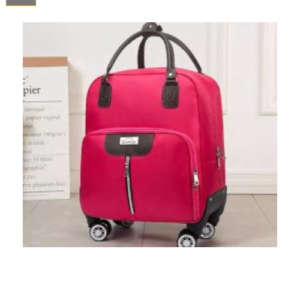 Maleta Rosada para Cosmeticos con Ruedas