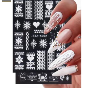 Sticker 3D Tejido y Corazones Stz 5D02