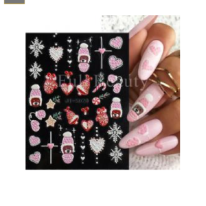 Sticker 3D Osos y Corazones Rosados Ji5D20