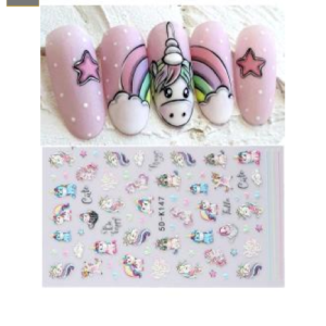 Sticker GEL Unicornios 5D K 147