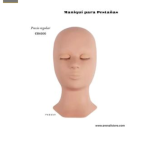 Maniqui para Pestañas Cabezote Cabeza de Practica