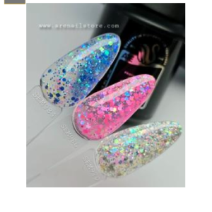 Semipermanente Azul-Celeste Glitter