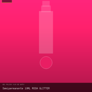 Semipermanente 10Ml Rosa Glitter