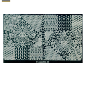 Placa de Stamping Rectangular Flowers-06