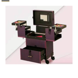 Maleta Makeup Case 22 Drower Morada