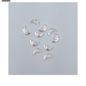 Dijes Decorativos Lunas10 Unidades Plateadas
