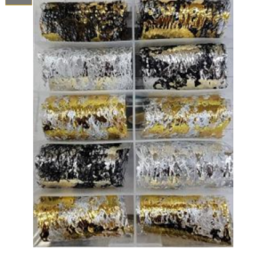 Caja Foil Dorado y Negro Marmol